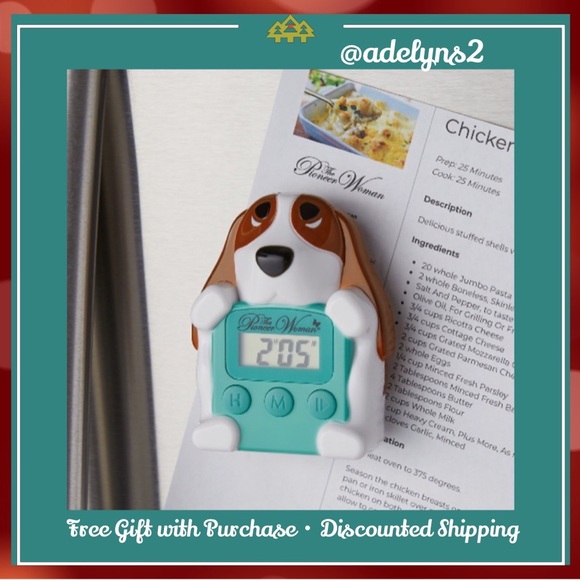 🌺 New Pioneer Woman Charlie Hound Dog Kitchen Timer - Picture 4 of 5